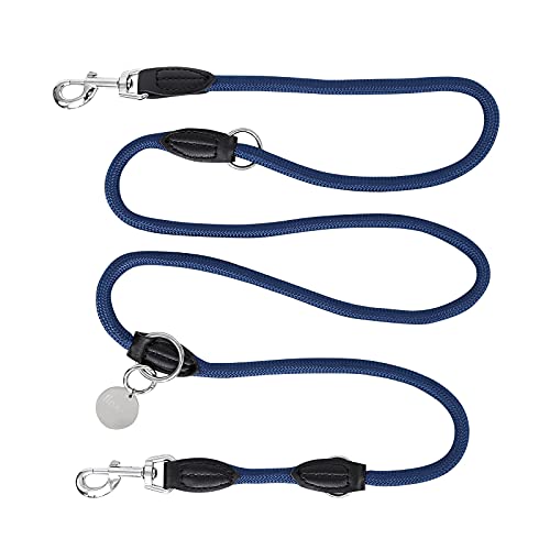 Laisse De Chien Réglable Laisse Réglable Laisse Multifonctionnelle Laisse Double Laisse De Chien Freestyle Laisse Bandouli Re Laisse De Couplage Bleu