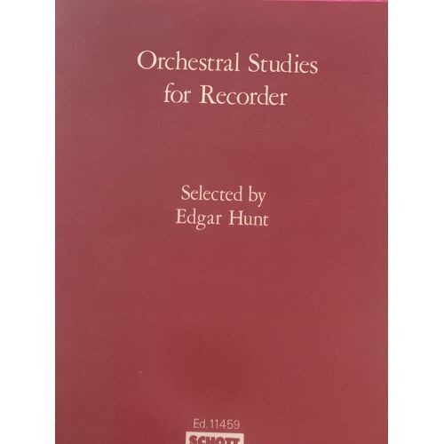 Études Orchestrales Pour Flûte À Bec