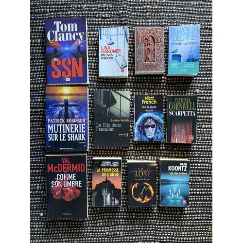 Lot 12 Livres Pur Thriller