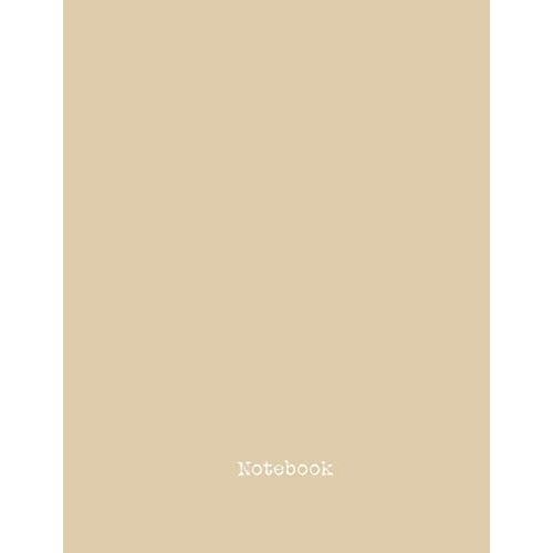 Notebook: Lined Journal Notebook - Large (8.5 X 11 Inches) - 100 Pages - Victoriana Cream Cover - Minimal Style: Composition Book Perfect Bound, Soft Cover,Basic Design