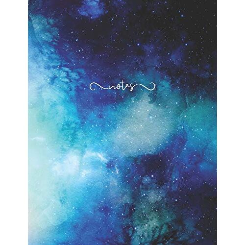 Dot Grid Journal: 8.5 X 11 Notebook With Page Numbers | For Bullet Journaling, Artsy Lettering, Field Notes | Dotted Paper Book | 110 Numbered Pages | Soft Cover Galaxy Blue
