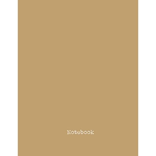 Notebook: Lined Journal Notebook - Large (8.5 X 11 Inches) - 100 Pages - Remington Hall Brown Cover - Minimal Style: Composition Book Perfect Bound, Soft Cover,Basic Design