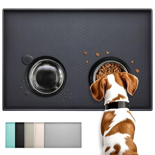 Tapis De Nourriture Pour Chien Et Chat De Silicone - Design Antidérapant