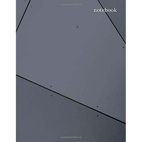Notebook: Cute Notebook For School / Work / Journaling / Writing / Note Taking / College Ruled 8.5x11 Letter Size Diary / 120 Blank Journal Pages ( Gray Steele Cover Design )