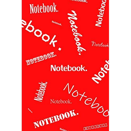 Notebook: Two Tone Red&black - Lined Notebook Journal Diary -110 Pages - (6 X 9 Inches)