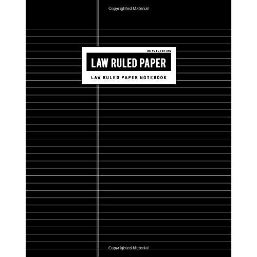 Bg Publishing Law Ruled Paper: Letter Black Lined Same Paper Notebook For Taking Notes Is School College Ruled Composition For Handwriting Wide Right Column Setup