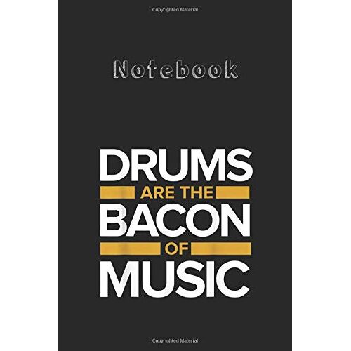 Notebook: Drummer Gifts Music Musical Instrument Drums Medium Size 6'' X 9'' Cello Notebookwhite Paper Blank Journal With Black Cover 116 Pages For Men And Women