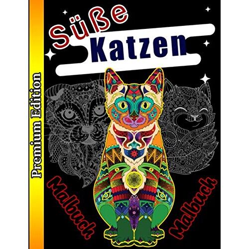 Malbuch Suesse Katzen: Kreatives Malbuch Katzen, Stressabbauende Designs Fuer Erwachsene, Entspannung, Malbuch Fuer Erwachsene Katzenliebhaber