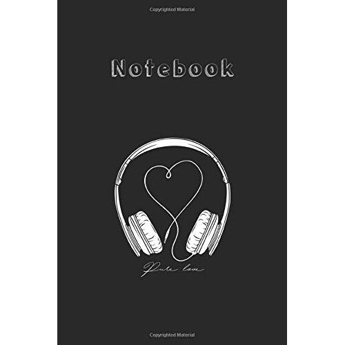 Notebook: Pure Love My Music I I Love Dancing Music For Life Medium Size 6'' X 9'' Cello Notebookwhite Paper Blank Journal With Black Cover 116 Pages For Men And Women