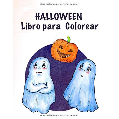 Halloween Libro Para Colorear: Libros De Los Niños De Halloween Para Colorear Para Los Niños, Niños De 4-8 Años, Con: Gatos Vampiros Esqueletos