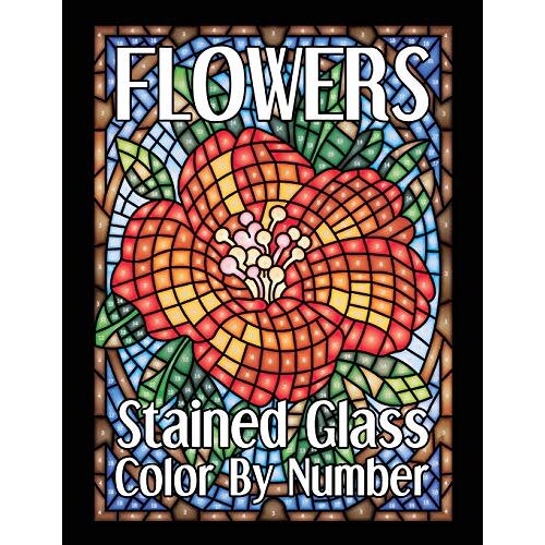 Flowers Stained Glass Color By Number