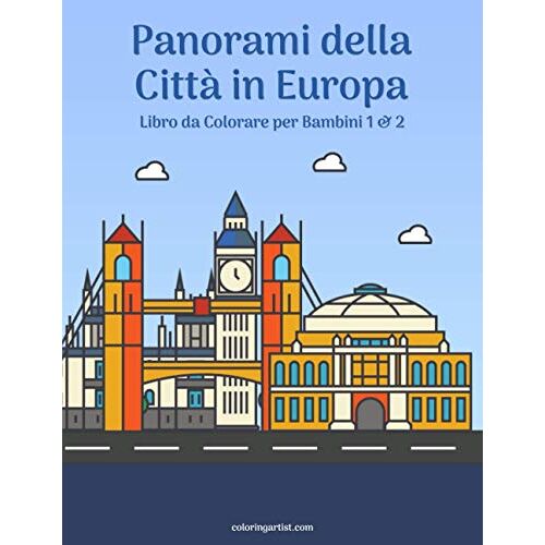 Panorami Della Città In Europa Libro Da Colorare Per Bambini 1 & 2