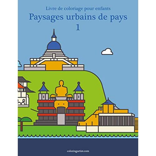 Livre De Coloriage Pour Enfants Paysages Urbains De Pays 1