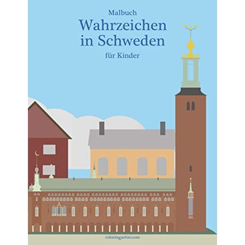 Malbuch Wahrzeichen In Schweden Fuer Kinder