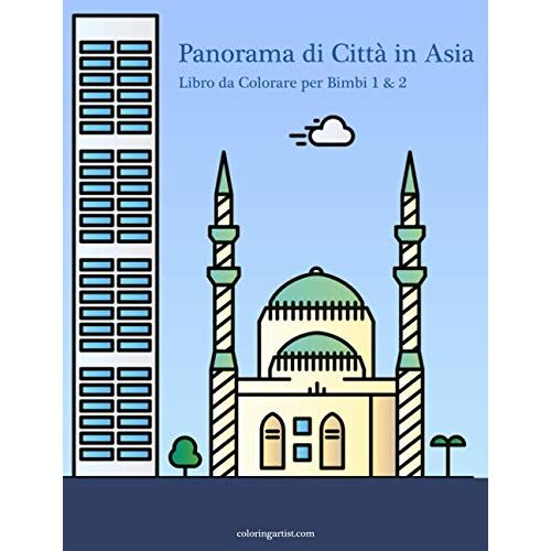 Panorama Di Città In Asia Libro Da Colorare Per Bimbi 1 & 2