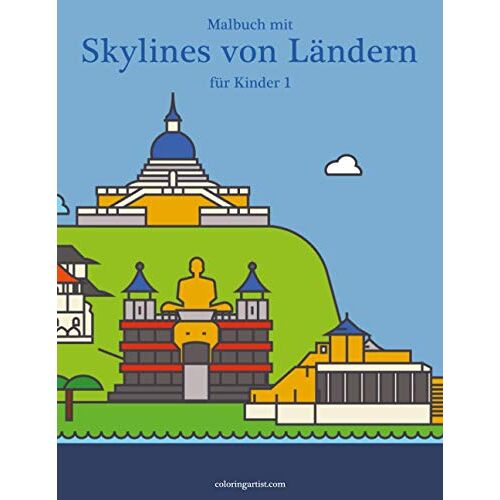 Malbuch Mit Skylines Von Laendern Fuer Kinder 1
