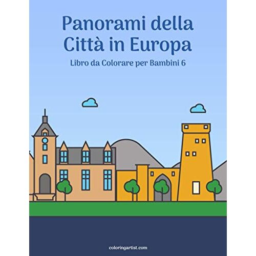 Panorami Della Città In Europa Libro Da Colorare Per Bambini 6