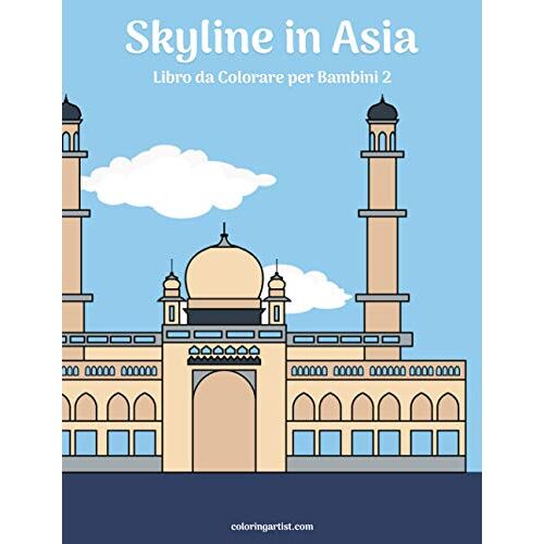 Skyline In Asia Libro Da Colorare Per Bambini 2