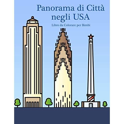 Panorama Di Città Negli Usa Libro Da Colorare Per Bimbi