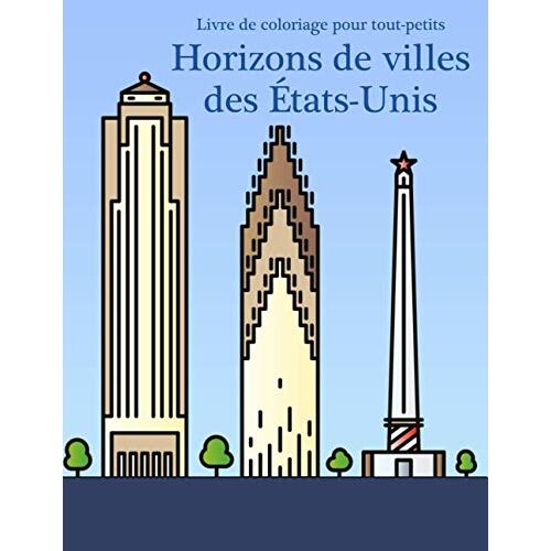 Livre De Coloriage Pour Tout-Petits Horizons De Villes Des États-Unis