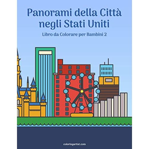 Panorami Della Città Negli Stati Uniti Libro Da Colorare Per Bambini 2