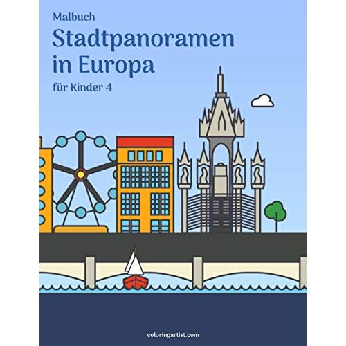 Malbuch Stadtpanoramen In Europa Fuer Kinder 4