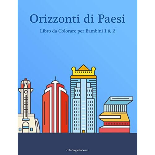 Orizzonti Di Paesi Libro Da Colorare Per Bambini 1 & 2