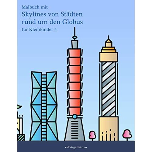 Malbuch Mit Skylines Von Staedten Rund Um Den Globus Fuer Kleinkinder 4