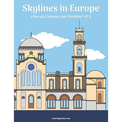 Skyline In Europe Libro Da Colorare Per Bambini 1 & 2