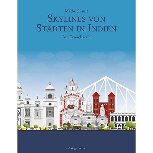 Malbuch Mit Skylines Von Staedten In Indien Fuer Erwachsene