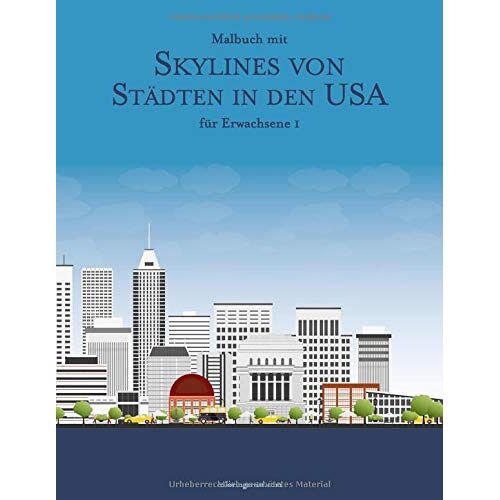 Malbuch Mit Skylines Von Staedten In Den Usa Fuer Erwachsene 1