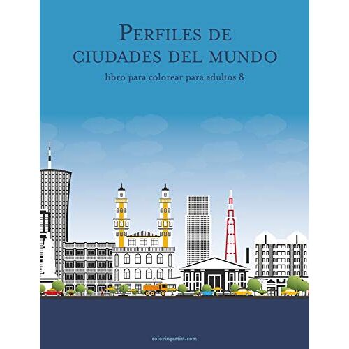 Perfiles De Ciudades Del Mundo Libro Para Colorear Para Adultos 8