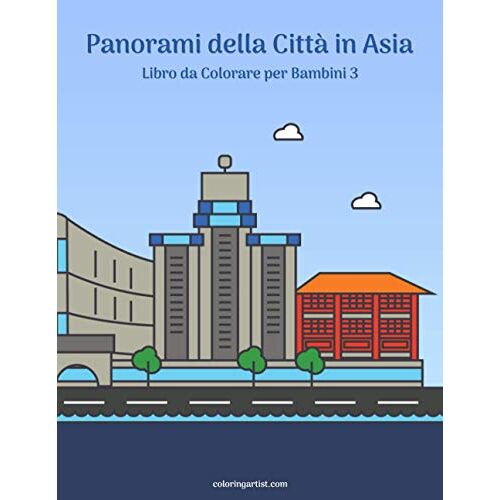 Panorami Della Città In Asia Libro Da Colorare Per Bambini 3