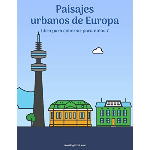 Paisajes Urbanos De Europa Libro Para Colorear Para Niños 7