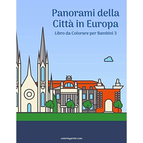 Panorami Della Città In Europa Libro Da Colorare Per Bambini 3