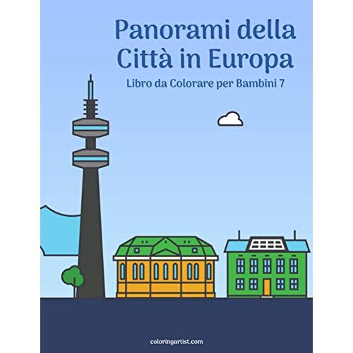 Panorami Della Città In Europa Libro Da Colorare Per Bambini 7