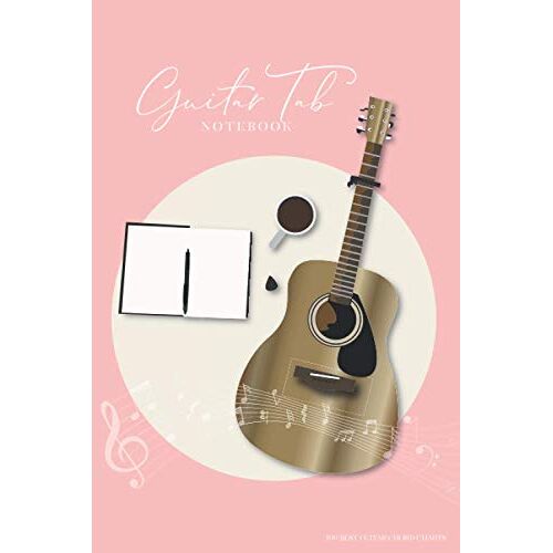 Guitar Tab Notebook: Guitar Tablature Book With Blank Tabs And 100 Popular Chord Charts ( 6 X 9 100 Pages )