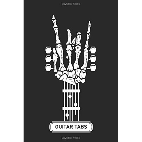 Blank Guitar Tab Notebook Journal | Soft Cover | 100 Pages | 6 X 9 Inches: Rock & Roll Skeleton Guitar: Tablature Sheet Music Staff Manuscript Composition Paper