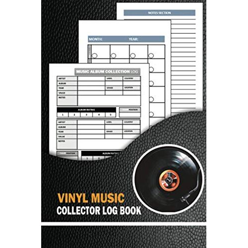 Vinyl Music Collector Log Book: A Music Lover Personal Vinyl & Cd Album Logbook Journal To Music Collectors To Track Every Detail About Your Collection. Record Your Thoughts, Ratings & Review. With Bo