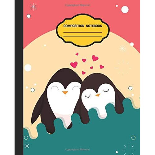 Composition Notebook: Composition Notebook For Girls Wide Ruled Cute For Taking Notes, Writing And Journaling | Penguin Animal Prints School Supplies College Ruled Journal Notebook Best Gift For Kids,