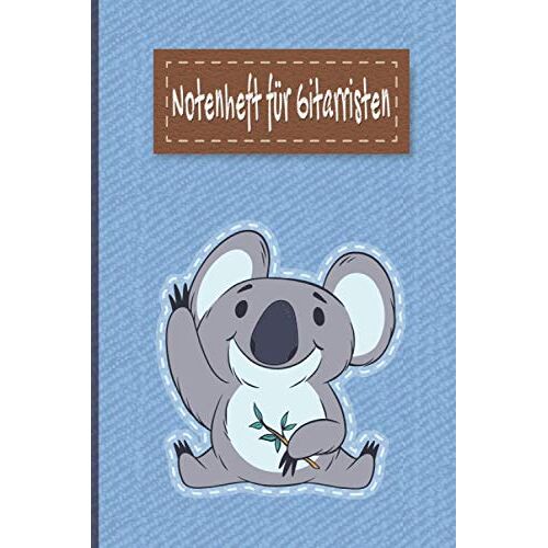 Notenheft Fuer Gitarristen: Din A5 Fuer Anfaenger Und Fortgeschrittene / Blanko Notenblock / Leere Notenzeilen / Notensystem / Fuer Die Schule / Komponist / Mit Tabulatur Und Akkorden / Panda Baer Jea