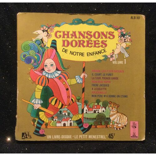 Livre Disque Vintage 45t Chansons Dorées De Notre Enfance Vol. 1 Vintage