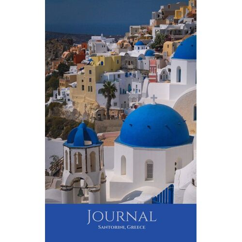 Journal: Santorini; 100 Sheets/200 Pages; 5" X 8"