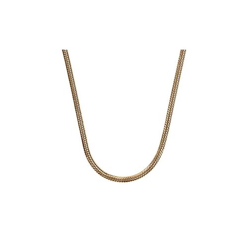 Collier Vermeil Chaîne Tube Serpent Pour Coulissant 43cm Mousqueton