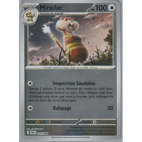 Carte Pokémon - Miradar - 071/086 - Reverse - Chaos Ascendant