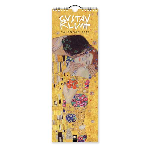 Gustav Klimt Slim Calendar 2026 (Art Calendar)