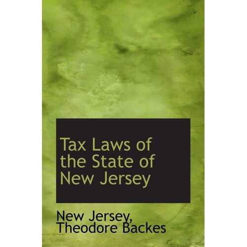 Tax Laws Of The State Of New Jersey