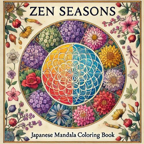 Zen Seasons: Japanese Mandala Coloring Book