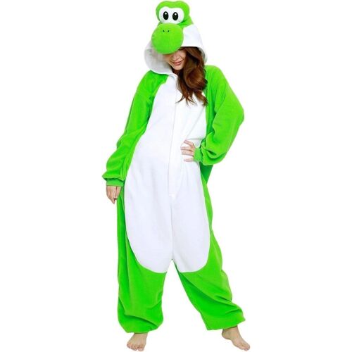 2026 Junge Sazac Pyjama - Kostü M Super Mario Yoshi Kigurumi Cosplay Adult Size S Suitable For Heights 150cm To 160cm