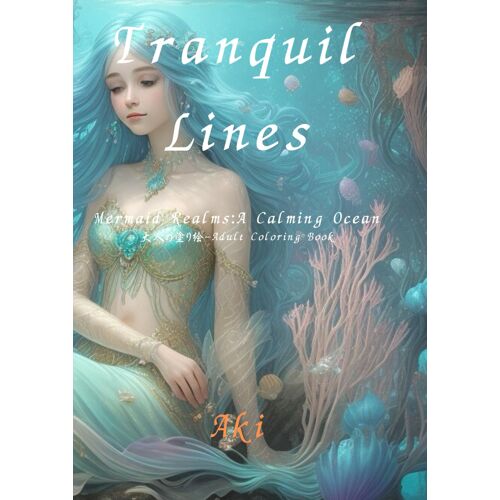 Tranquil Lines: Mermaid Realms:A Calming Ocean:-Adult Coloring Book